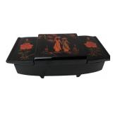 Vietnamese Painted Lacquer Jewelry Box