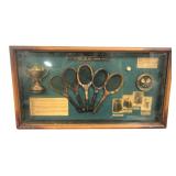 History of Tennis Racket Shadowbox Display