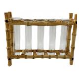 Bamboo 5-Tube Propagation Bud Vase Rack