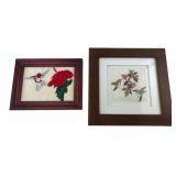 Framed Hummingbird Embroidery & Cross Stitch