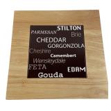 Wooden Cheese Typography Lazy Susan