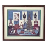 Nita Showers 1984 Folk Art Christmas Print
