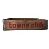 Towne Club Wooden Soda Crate 12x17.5"