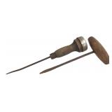 Vintage Wooden Handle Gimlet and Awl