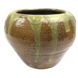 Signed DW Studio Pottery Drip Glaze Bowl