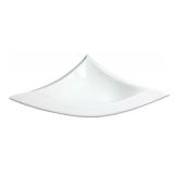 HB Marked White Ceramic Triangular Bowl