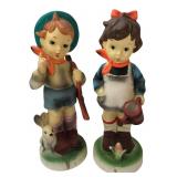 Enesco Japan Boy and Girl Ceramic Figurines