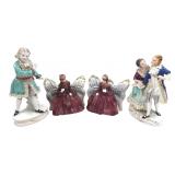 Group of 4 Rococo Style Porcelain Figures