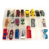 Vintage Die-Cast Toy Vehicles in Case