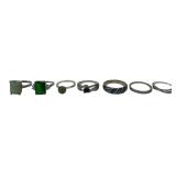 Lot of 6 Assorted 925 & Fashion Rings Sz 7-10