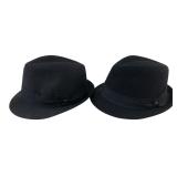 Stetson Pair of Black Fedoras S/M