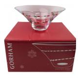 Gorham Christmas Jewels Glass Bowl