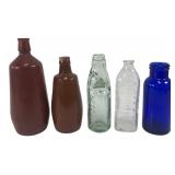 Mixed Lot of Vintage Glass & Stoneware Bottles