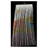 Painted Wood Beaded Door Curtain 35.5x76"