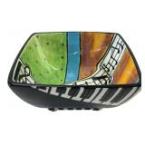 Rhapsody Cafe Musical Theme Square Ceramic Bowl