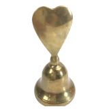 Brass Heart Handle Decorative Bell