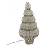 Vintage Beaded Safety Pin Lighted Christmas Tree