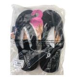Pedi Couture Black Pedicure Sandals Size XL