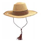 Signed Ayinbese Asadare Ghana Woven Straw Hat