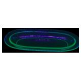 VTG Uranium Depression Glass Oval Dish