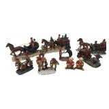 Assorted Miniature Village Figurines 2-4" H