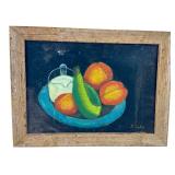 Signed J. Bohn Still Life Fruit Painting
