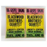 2 Blackwood Brothers Gospel Posters 14x22"