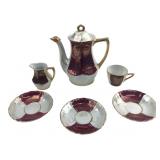 Vintage Japanese Musical Lusterware Tea Set