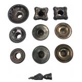 Assorted Silver-Tone Bobeches & Flame Finial