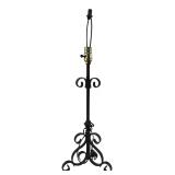 Vintage Wrought Iron Scroll Table Lamp Base