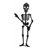 Crazy Bonez 5ft Black Plastic Skeleton