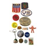 VTG Mixed Collectibles Pins Patches Toys Lot
