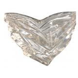 Heavy Clear Glass Heart Shaped Bowl