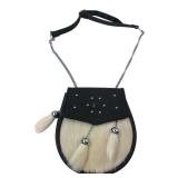 Scottish Semi-Dress Leather & Fur Sporran