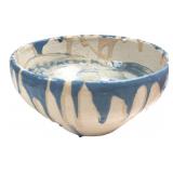 MK Studio Pottery Blue Drip Glaze Bowl