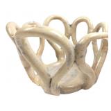 Studio Pottery Glazed Ceramic Coil Basket