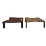 Pair of Curved Wooden Display Stands 10x10