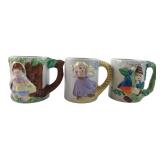J.S.N.Y. Fairytale Ceramic Mugs Set of 3