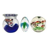 Dynasty Gallery Art Glass Aquarium Paperweights
