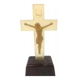 Vintage Molded Plastic Crucifix 9" H