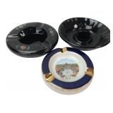 Set of Three Ceramic Ashtrays
