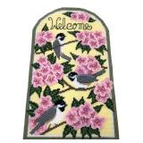 Handmade Plastic Canvas Chickadee Welcome Sign