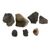 Group of Seven Rough Rock & Mineral Specimens