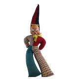 Large Vintage Mask Face Clown Doll 40 in