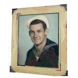 VTG Art Deco Glass Picture Frame 10x12