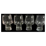 VTG Libbey Steiner Clear Glass Goblets Set of 4