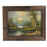 R. Tomas Framed Landscape Painting 20x16