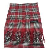 Scottish 100% Cashmere Red Plaid Scarf