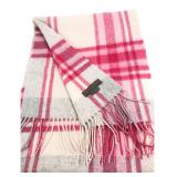 Louisa Perini 100% Cashmere Plaid Scarf 60"