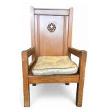 Oak Gothic Revival Clergy Chair